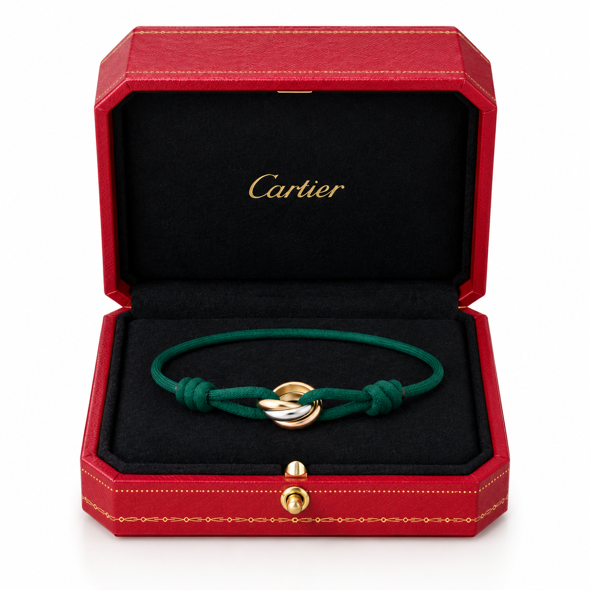 Cartier Trinity Bracelet Green Cord