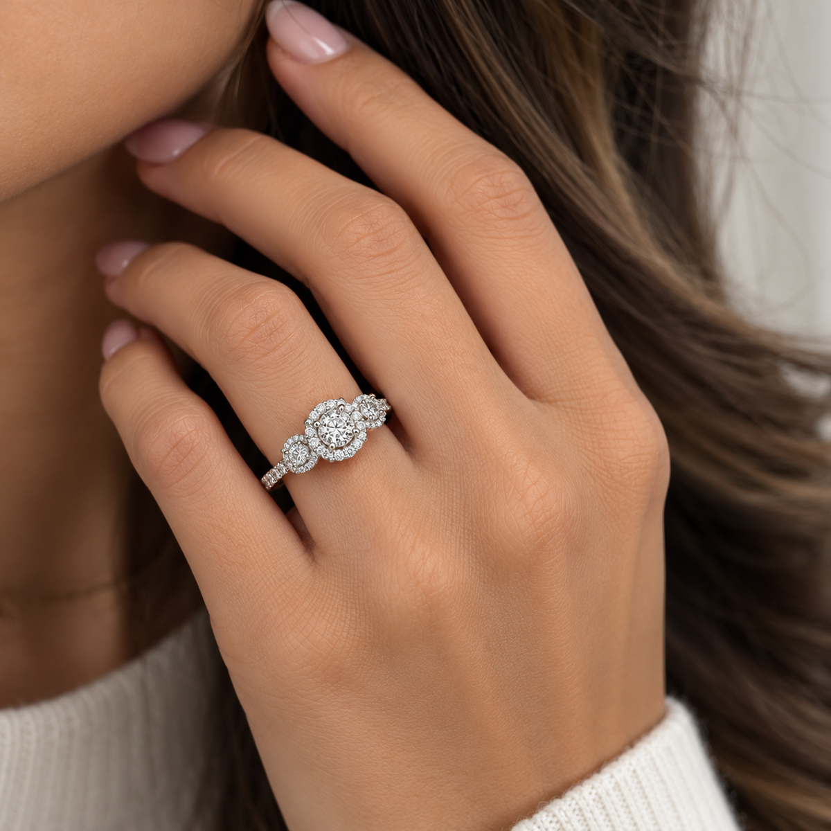 Natural Diamond Cluster Ring – 1.62 ctw