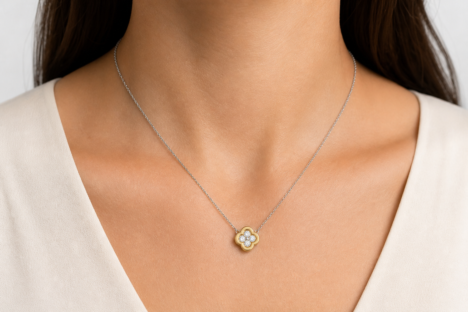 Diamond Clover Necklace