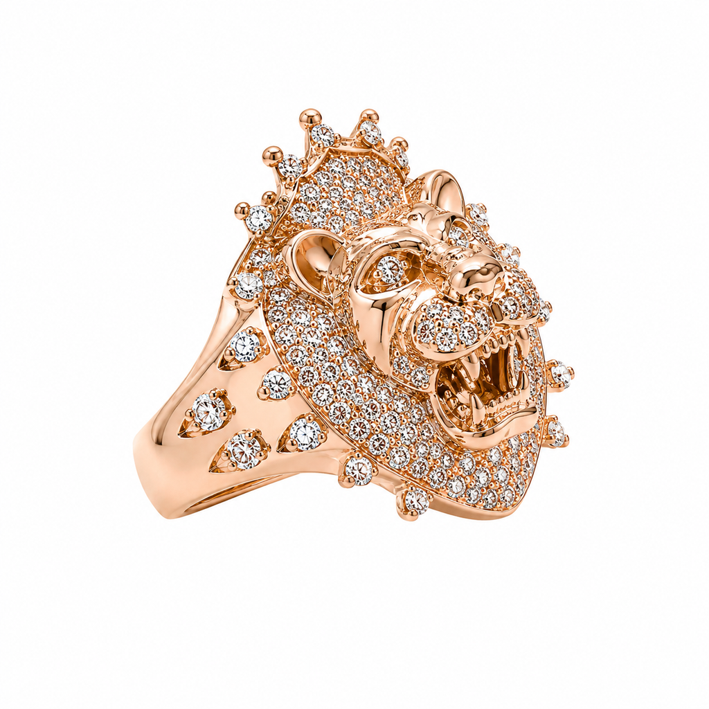 Diamond Lion Ring