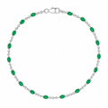 Emerald & Diamond Link Bracelet