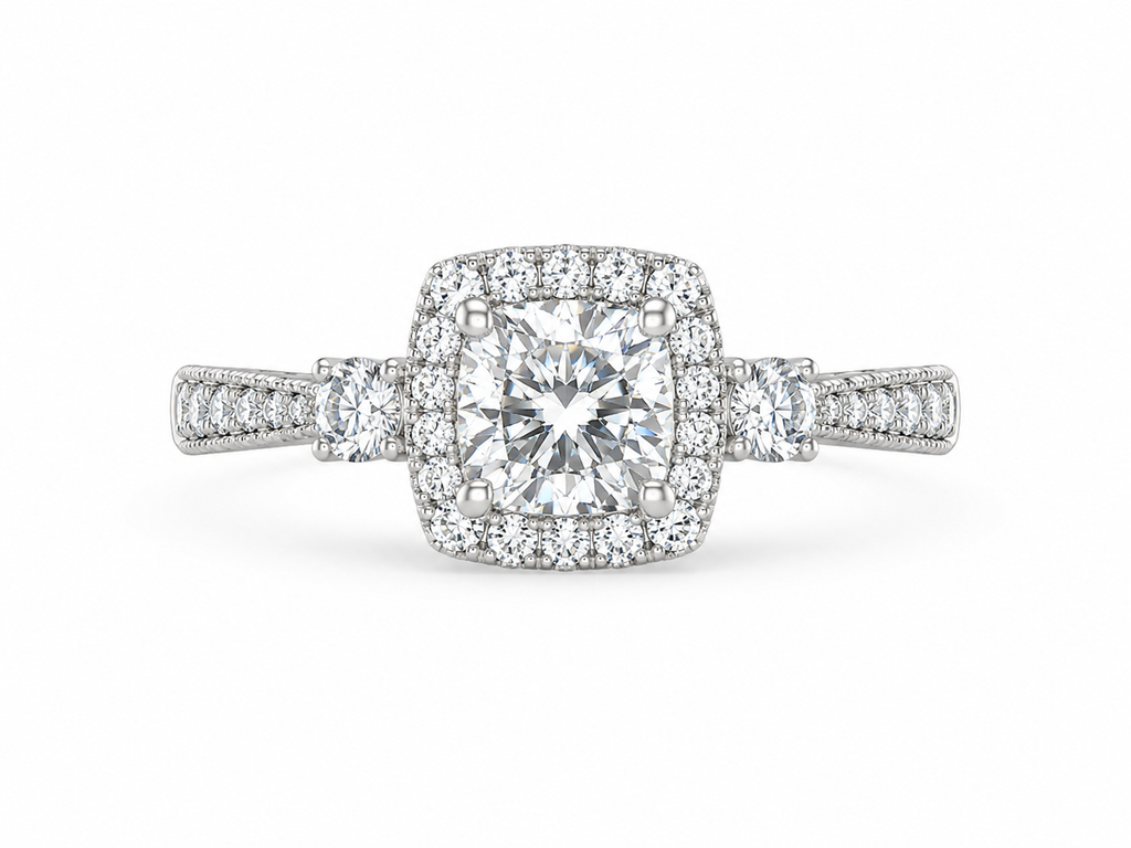 Diamond Halo Engagement Ring