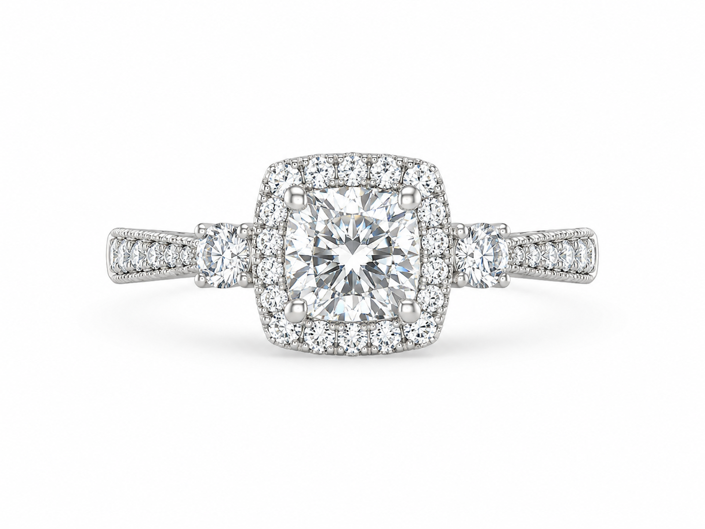 Diamond Halo Engagement Ring