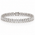 Pear-Shaped Lab-Grown Diamond Tennis Bracelet – 14.44 ctw