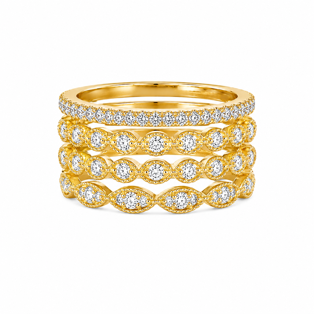 Diamond Stackable Ring Set