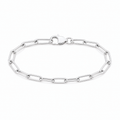 14K Semi- Hollow Paperclip Bracelet