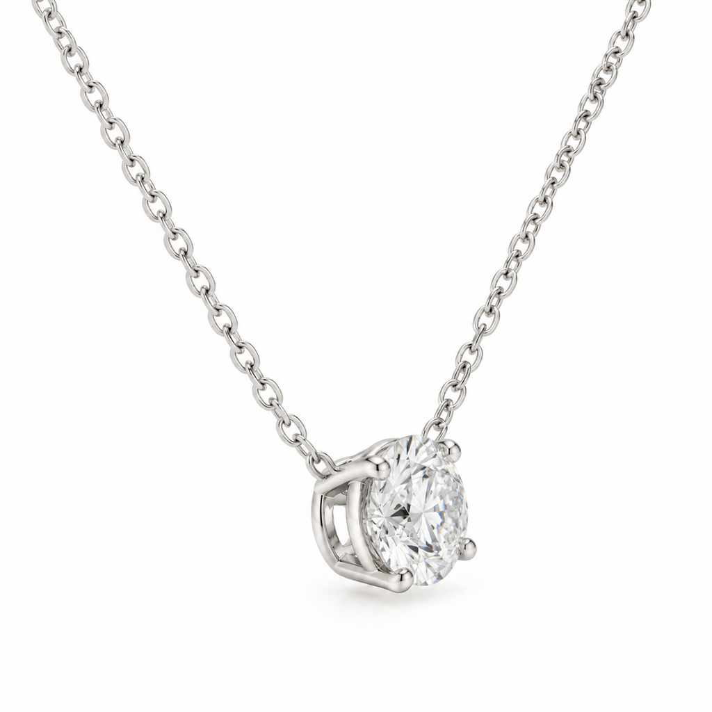 IGI Certified Diamond Solitaire Necklace