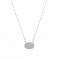 Diamond Oval Disc Necklace