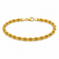 14K Solid Gold Rope Bracelet