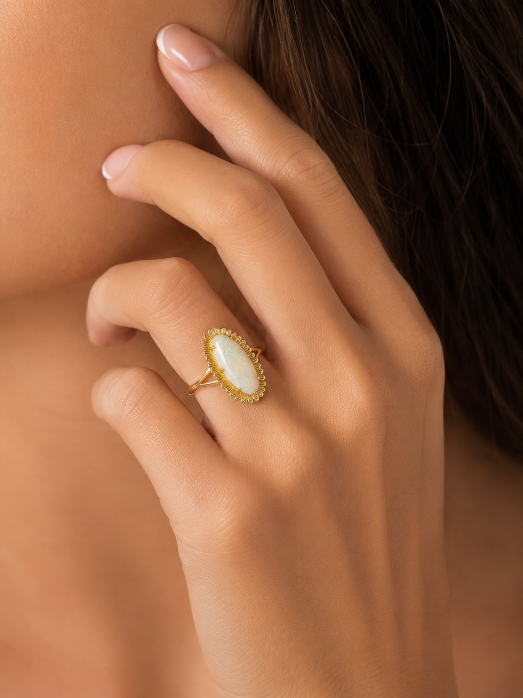 Vintage Natural Opal Ring