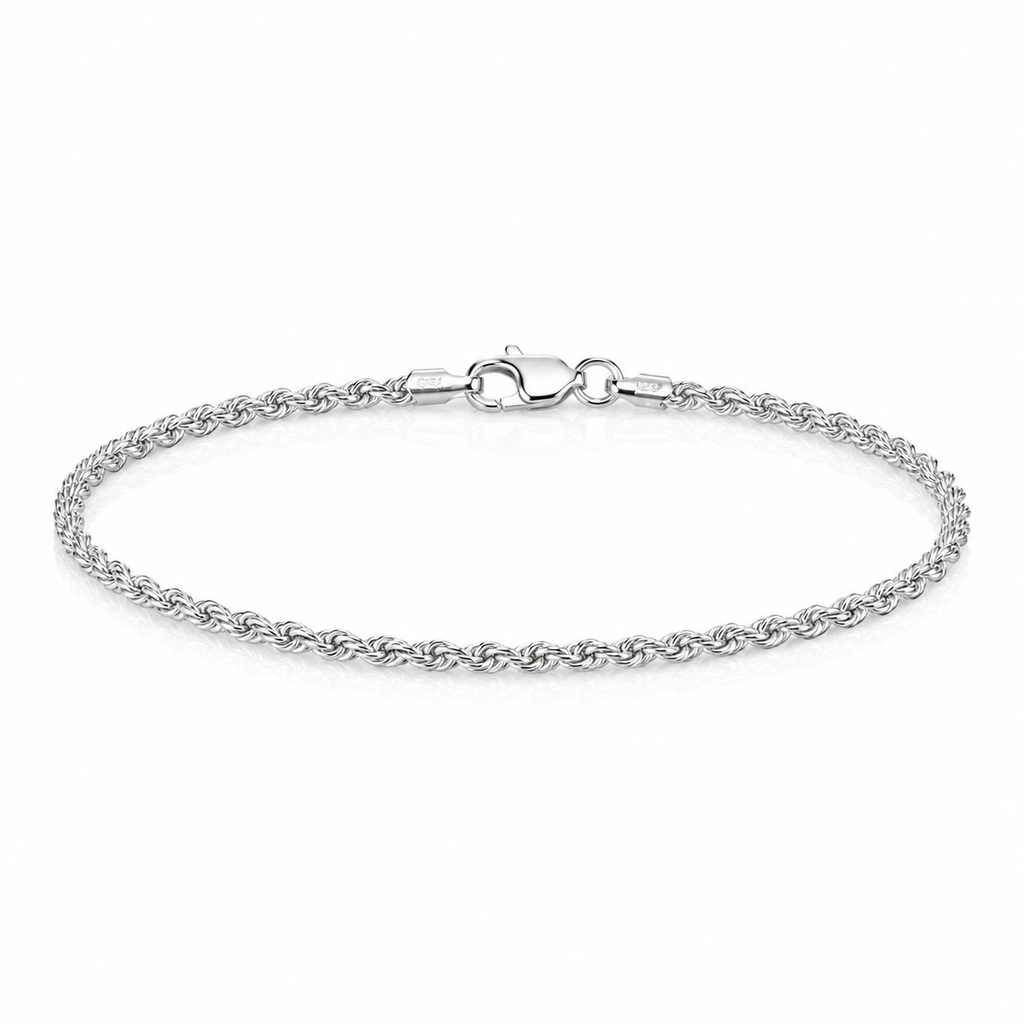 14K Gold Rope Chain Bracelet