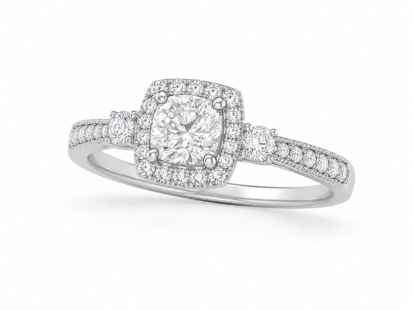 Diamond Halo Engagement Ring