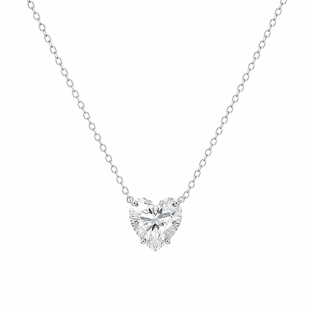 Diamond Heart Pendant Necklace