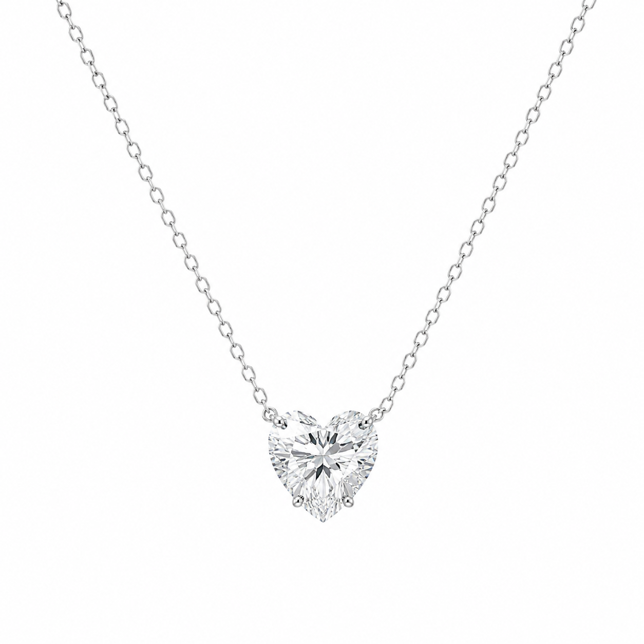 Diamond Heart Pendant Necklace