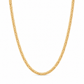 14K Semi- Hollow Gold Byzantine Necklace 3.5 mm
