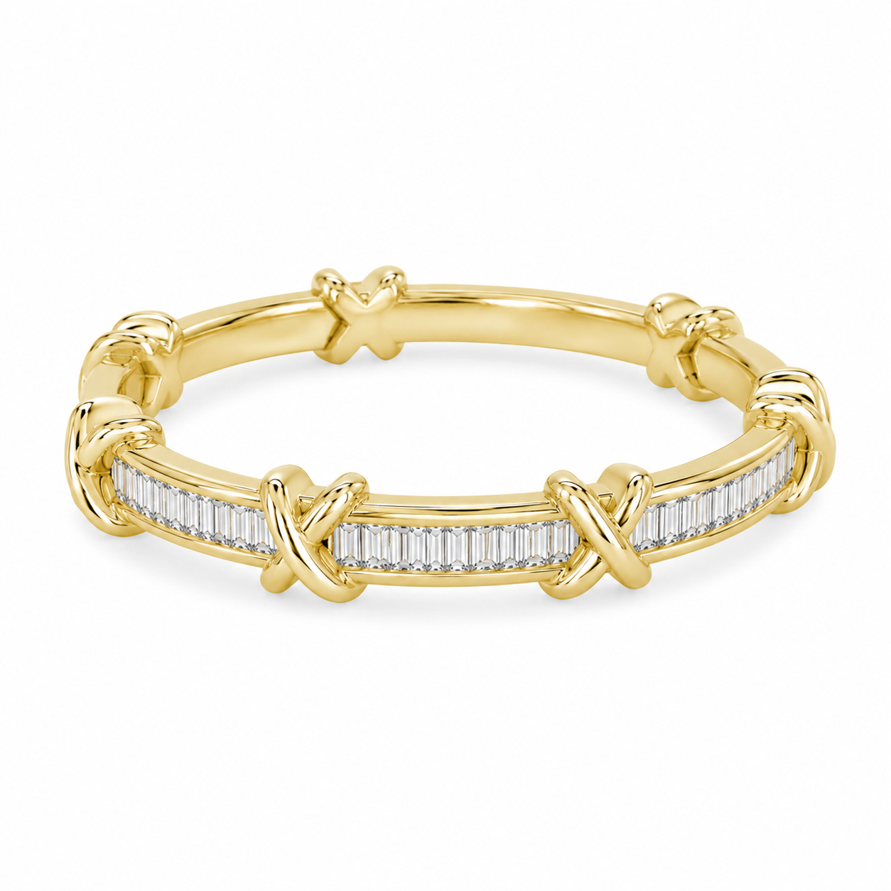 Vintage Diamond X-Link Ring
