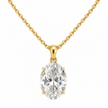 Oval Lab-Grown Diamond Pendant Necklace – 4.03 ct