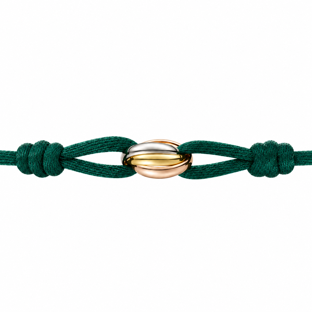 Cartier Trinity Bracelet Green Cord