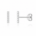 Vertical Diamond Bar Stud Earrings