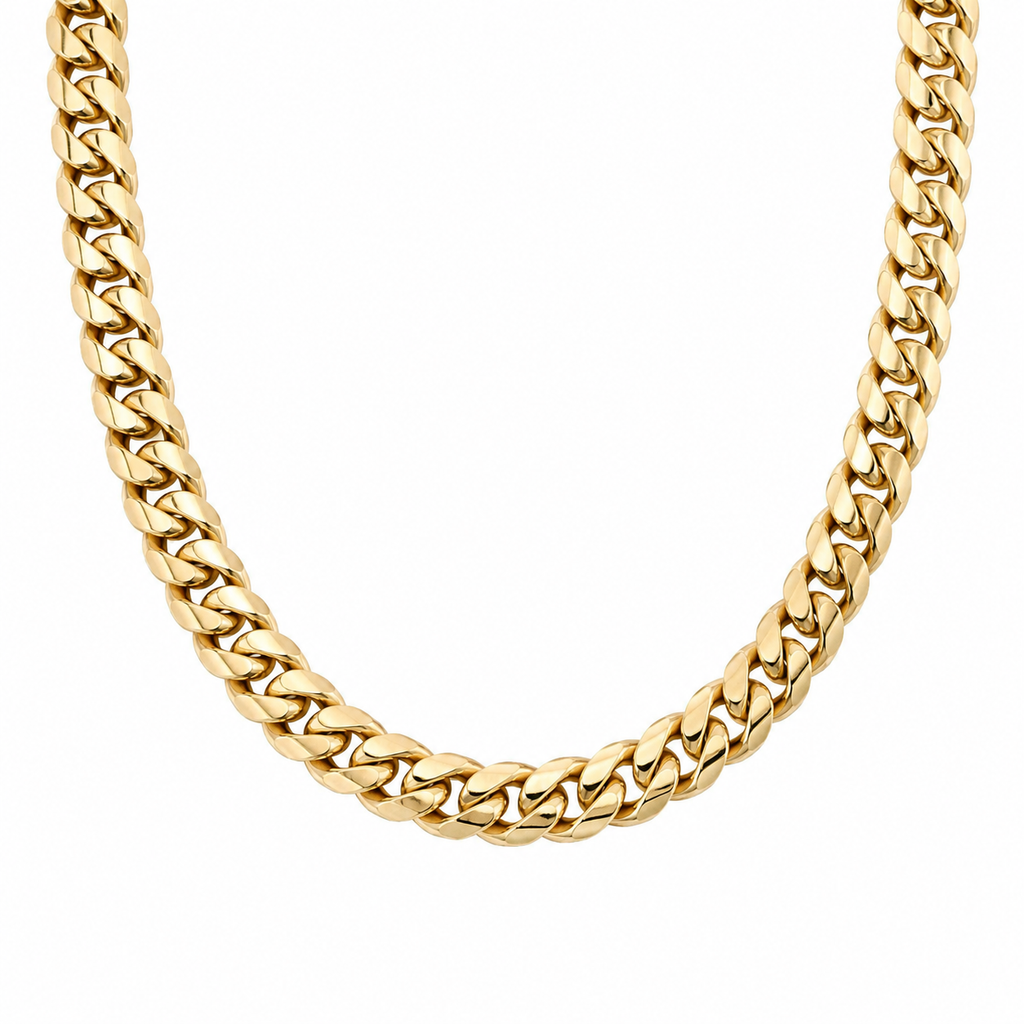 14K Solid Gold Cuban Link Chain