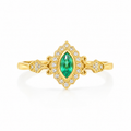 Emerald Marquise Vintage-Inspired Ring