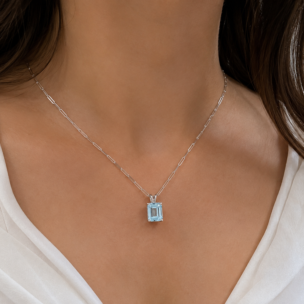 Aquamarine Pendant Necklace