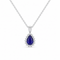 Tanzanite & Diamond Halo Necklace
