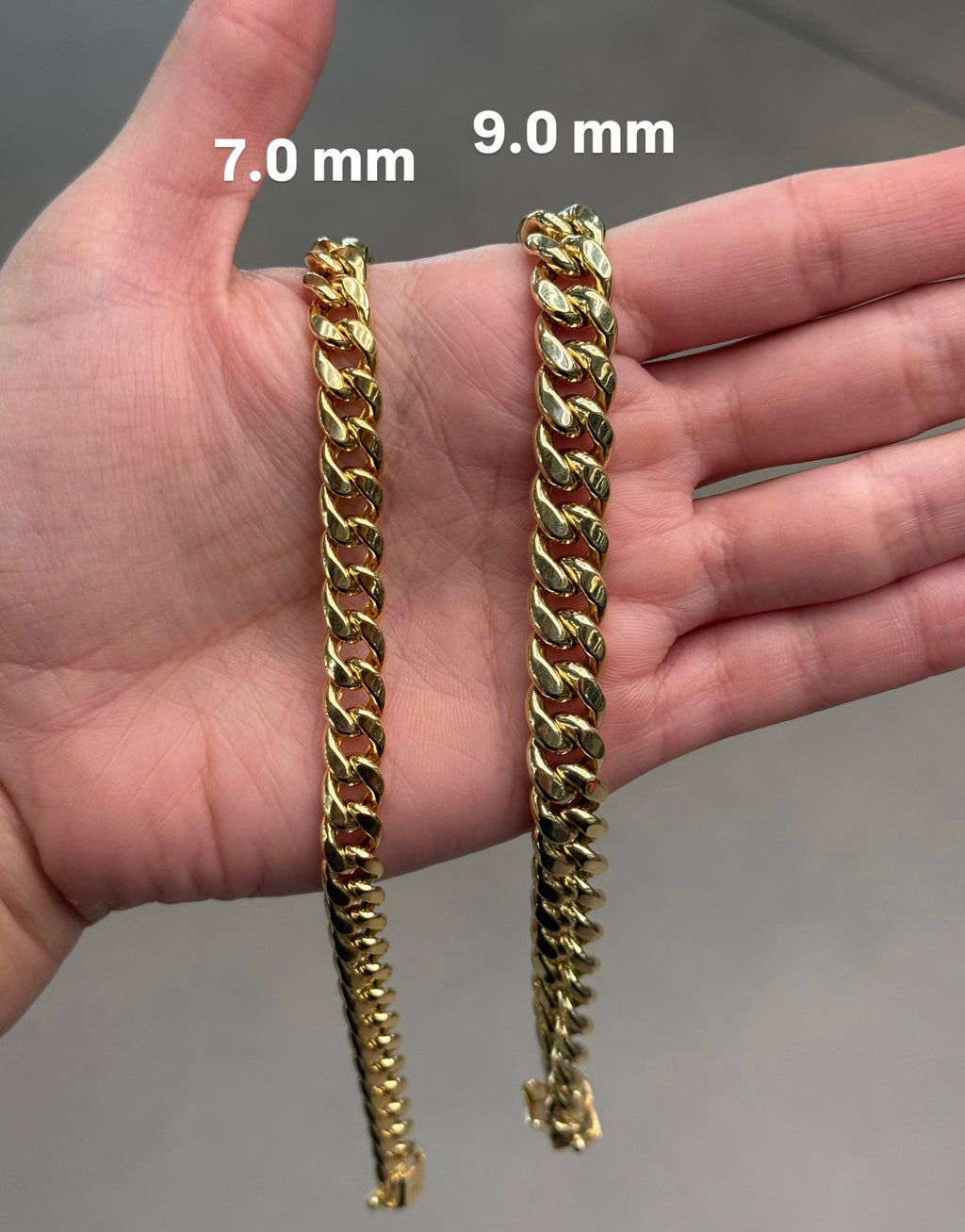 14K Semi- Hollow Gold Cuban Link Bracelet