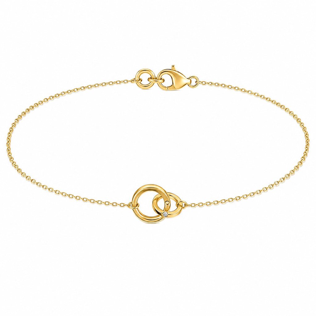 Diamond Interlocking Circle Bracelet