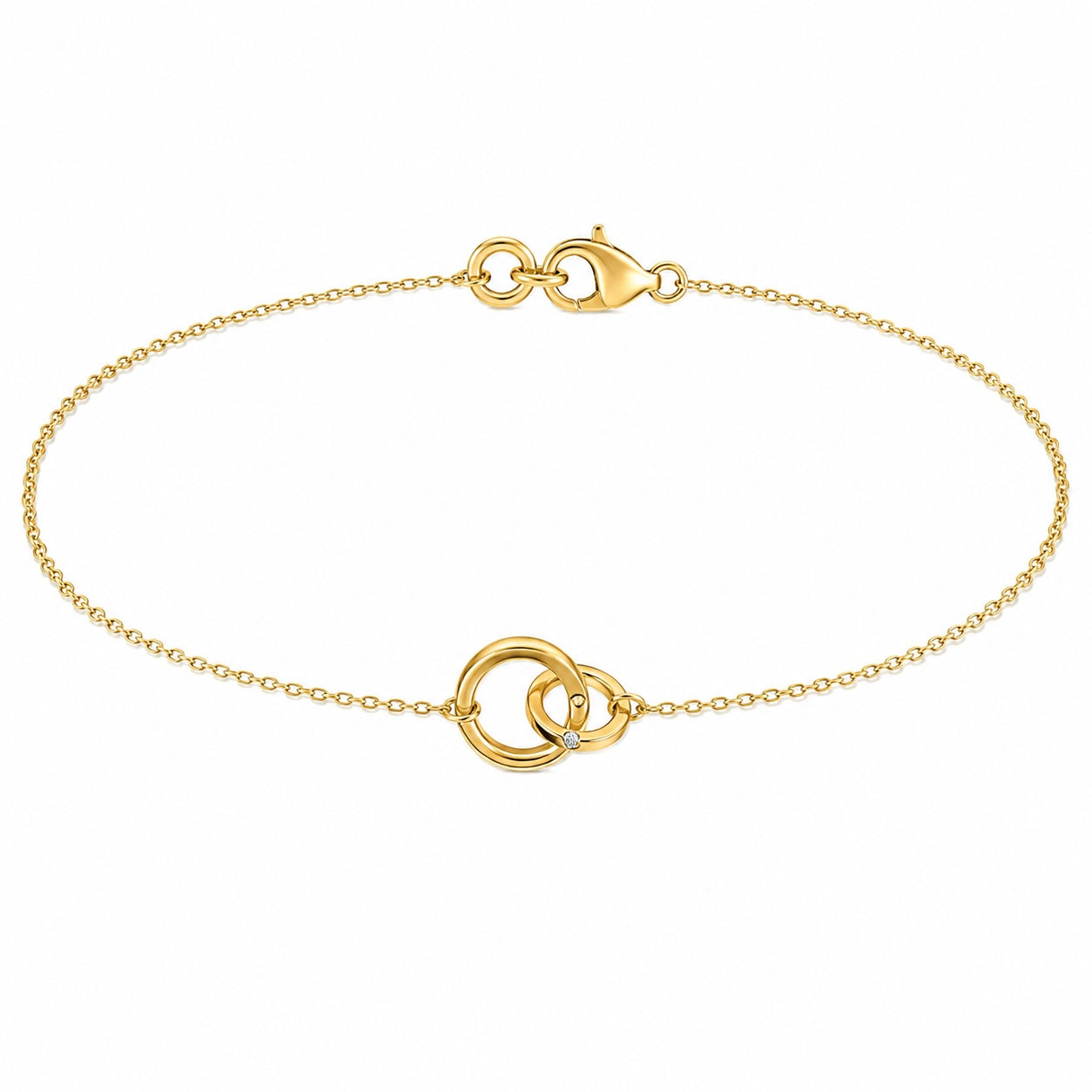 Diamond Interlocking Circle Bracelet