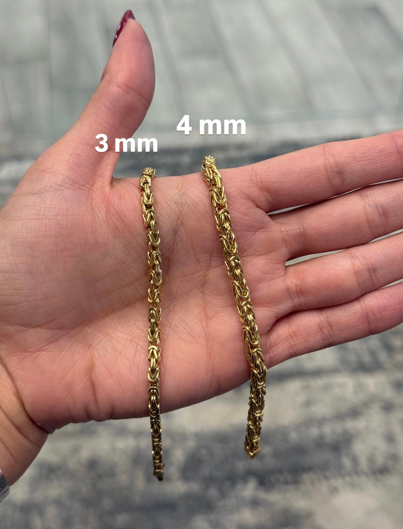 14K Gold Byzantine Bracelet