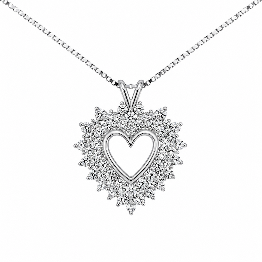 Diamond Heart Pendant Necklace