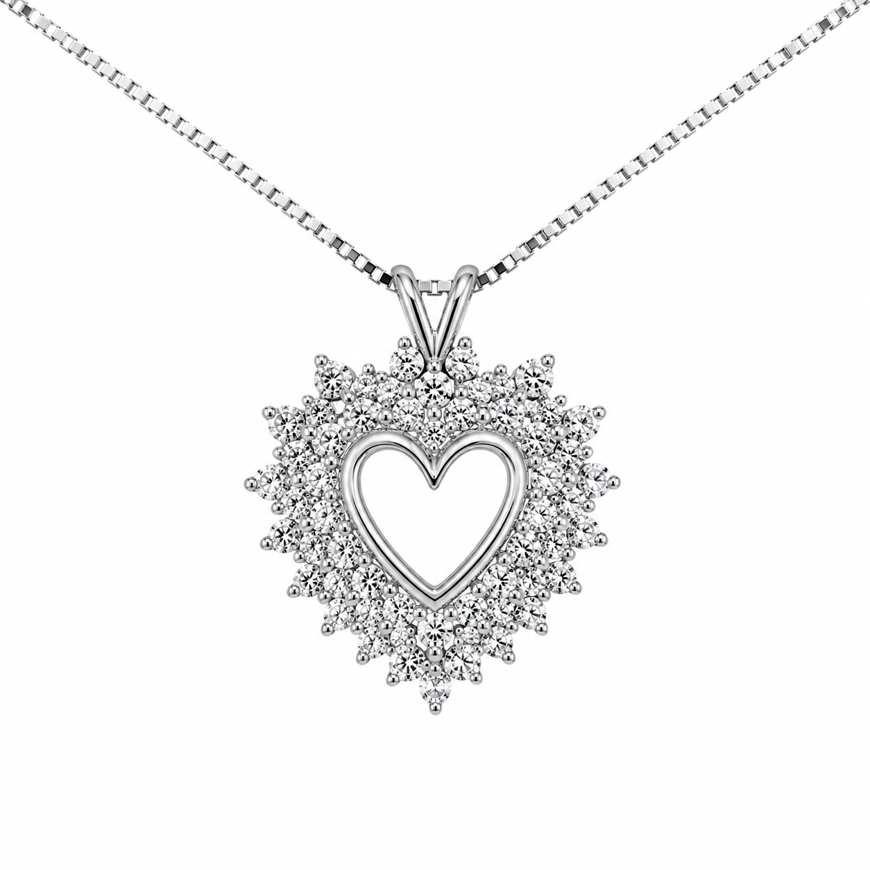 Diamond Heart Pendant Necklace