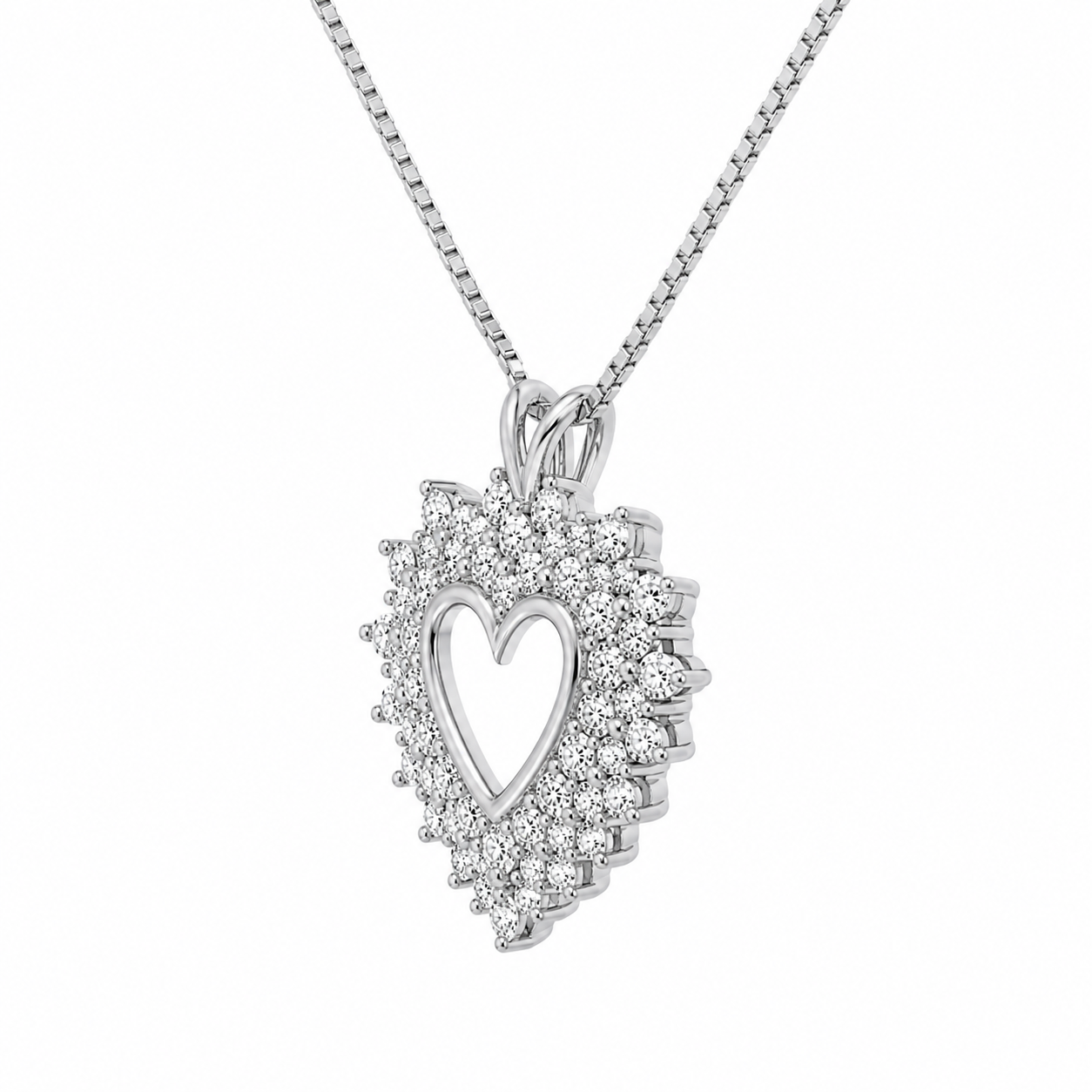 Diamond Heart Pendant Necklace