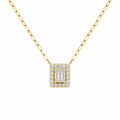 Diamond Halo Pendant Necklace