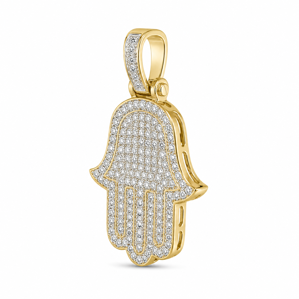 Diamond Hamsa Pendant