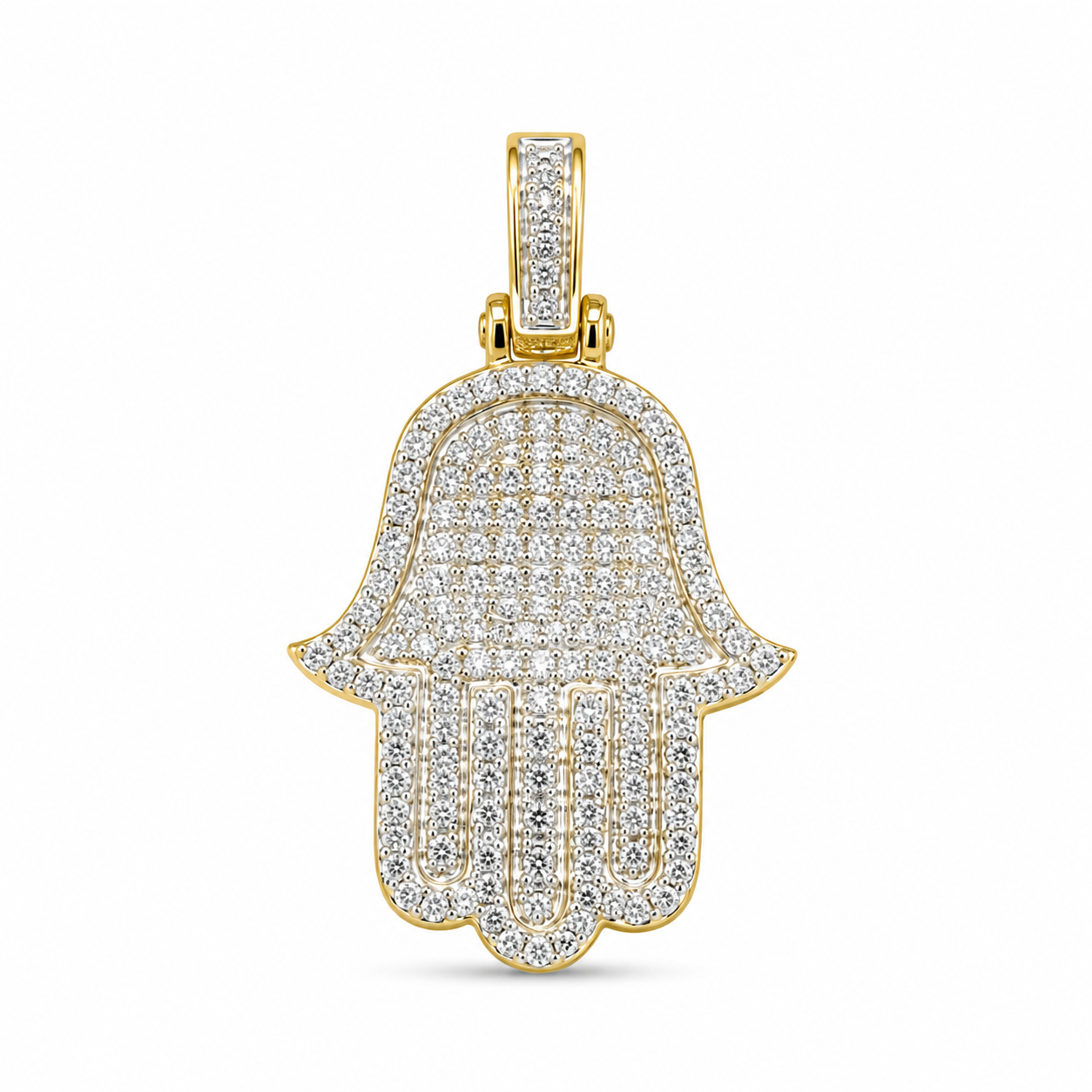 Diamond Hamsa Pendant