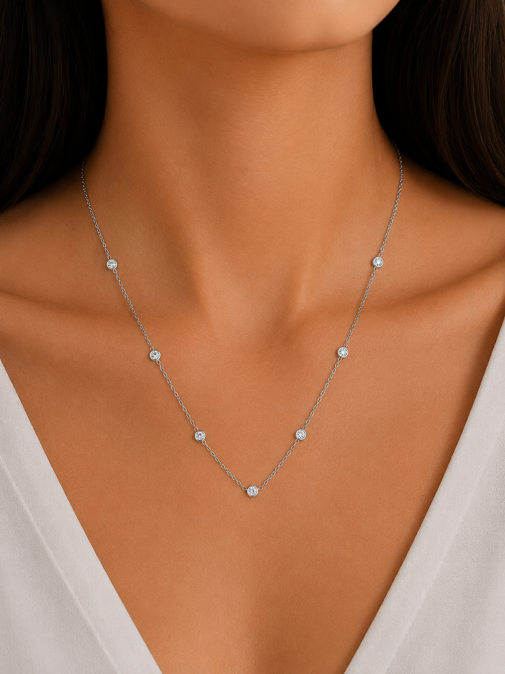 Diamond Station Necklace