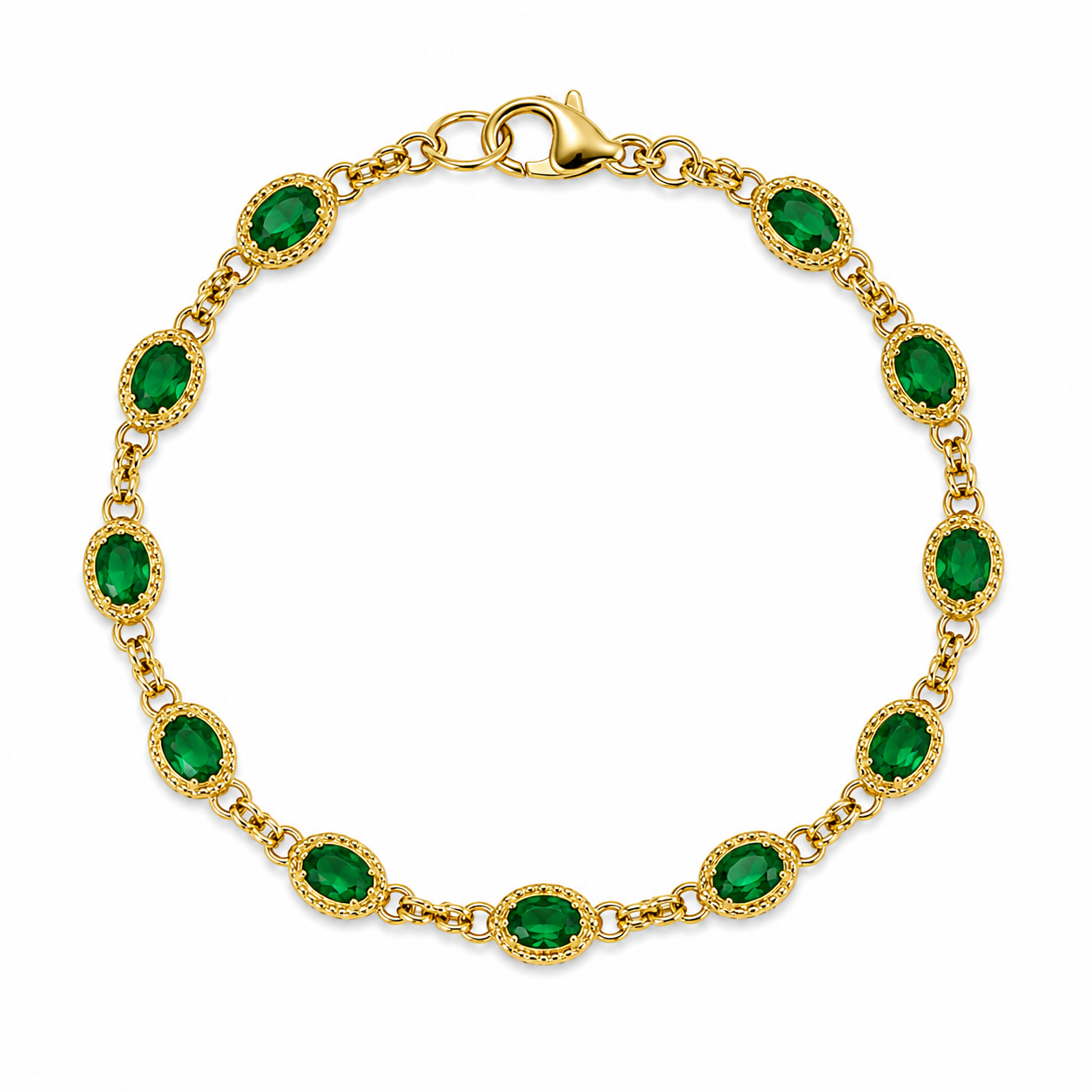 Emerald Link Bracelet