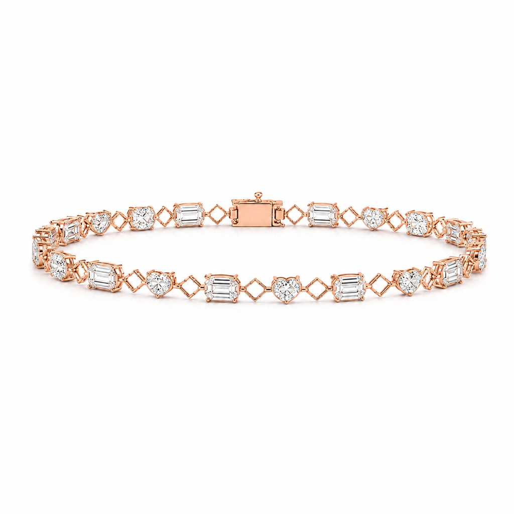 Mixed-Cut Diamond Bracelet