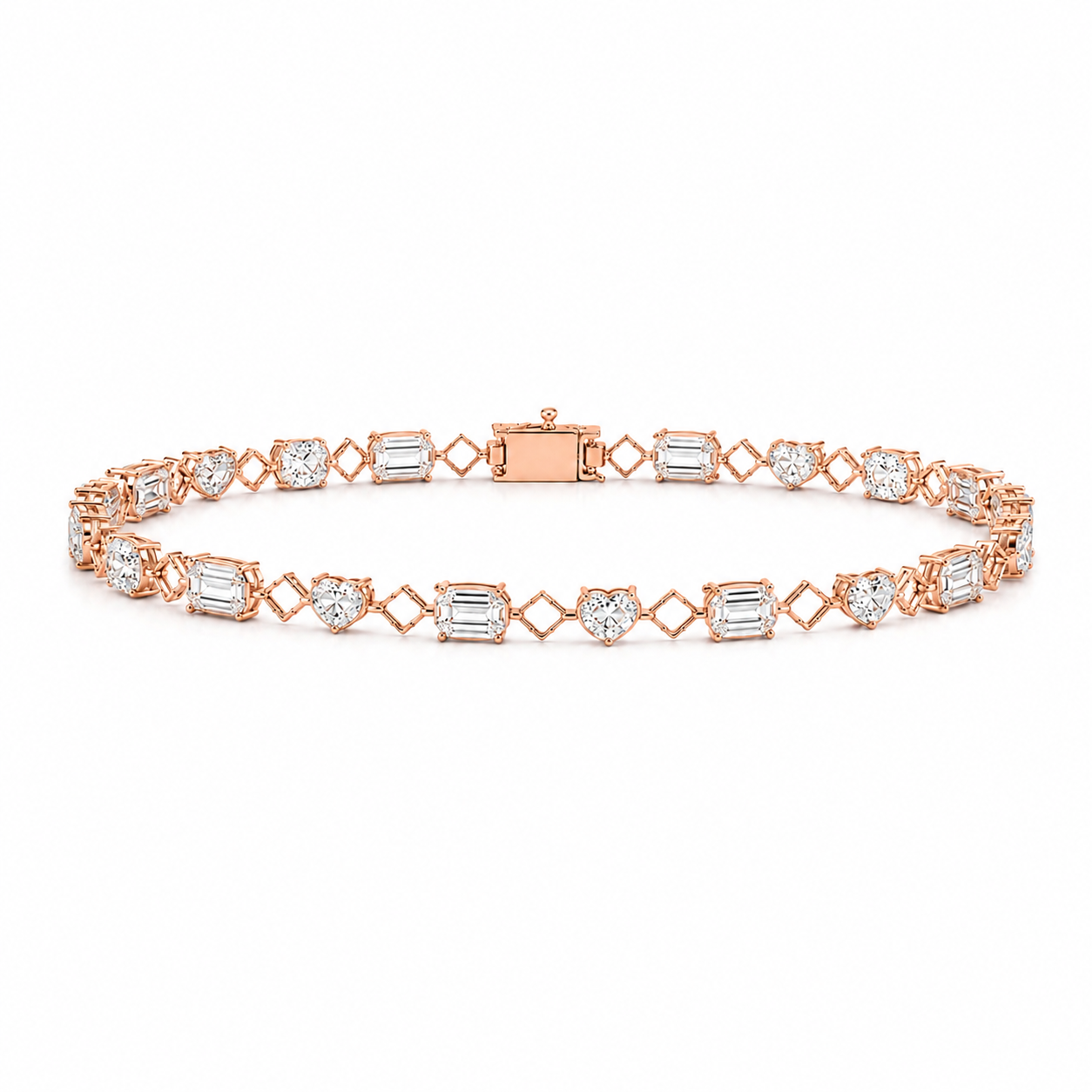 Mixed-Cut Diamond Bracelet