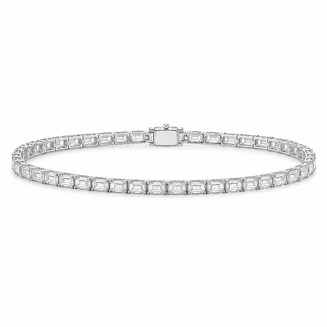Emerald Cut Diamond Tennis Bracelet