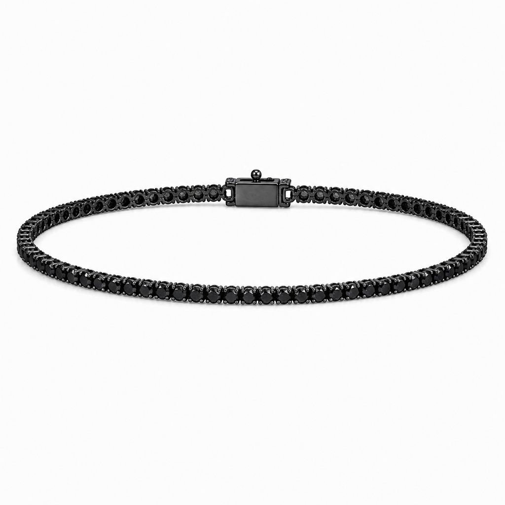 Black Diamond Tennis Bracelet