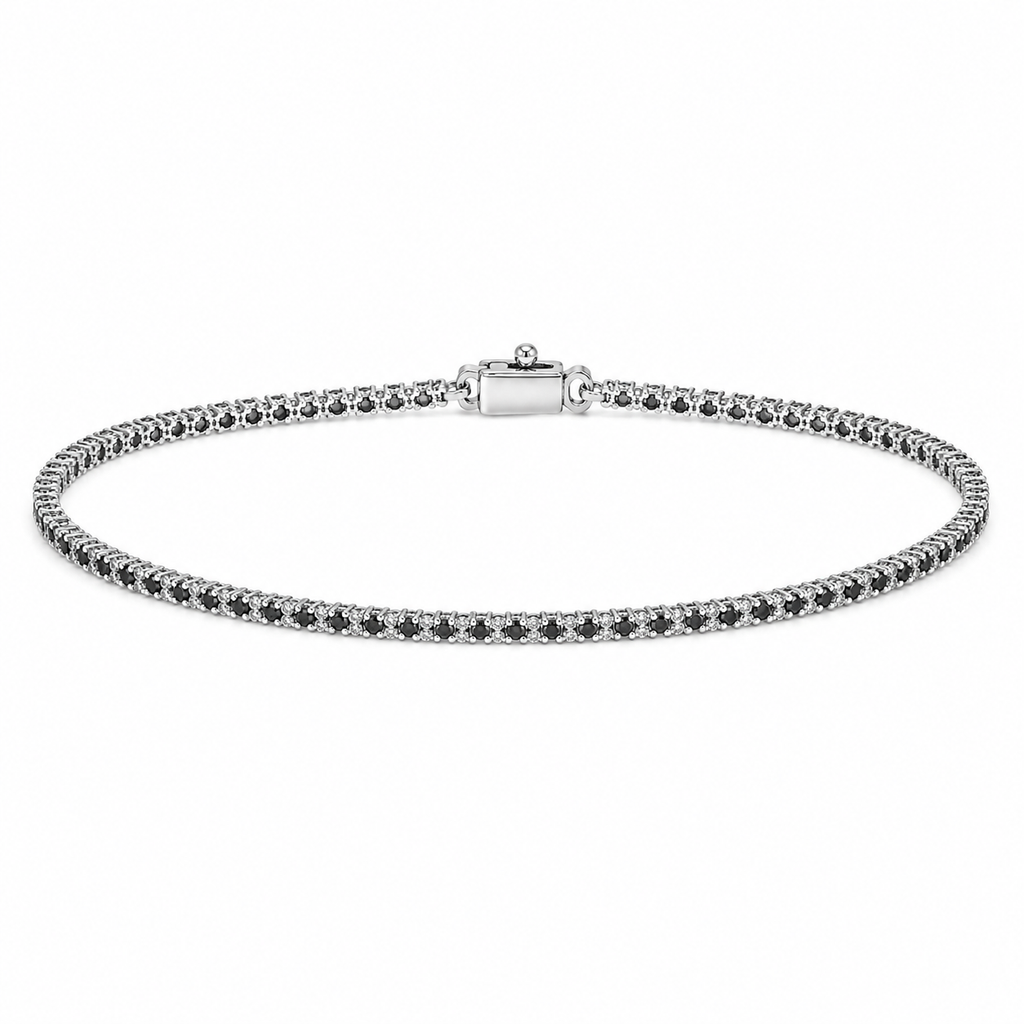 Black Diamond Tennis Bracelet