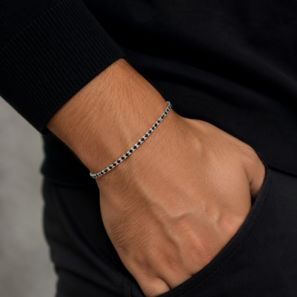 Black Diamond Tennis Bracelet