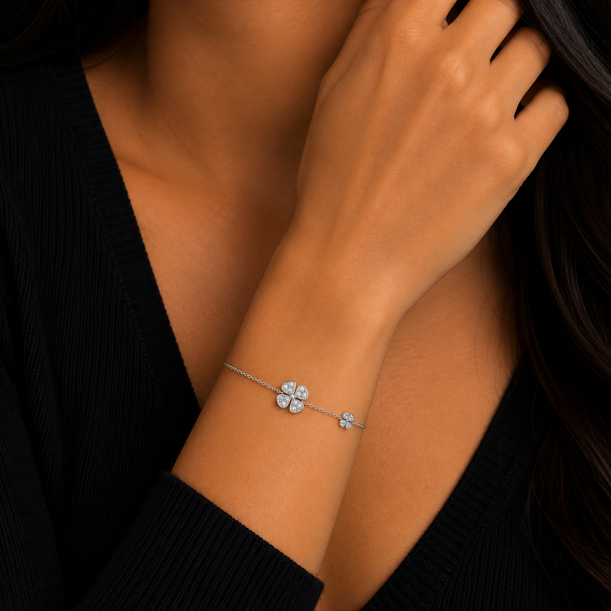 Diamond Clover Bracelet
