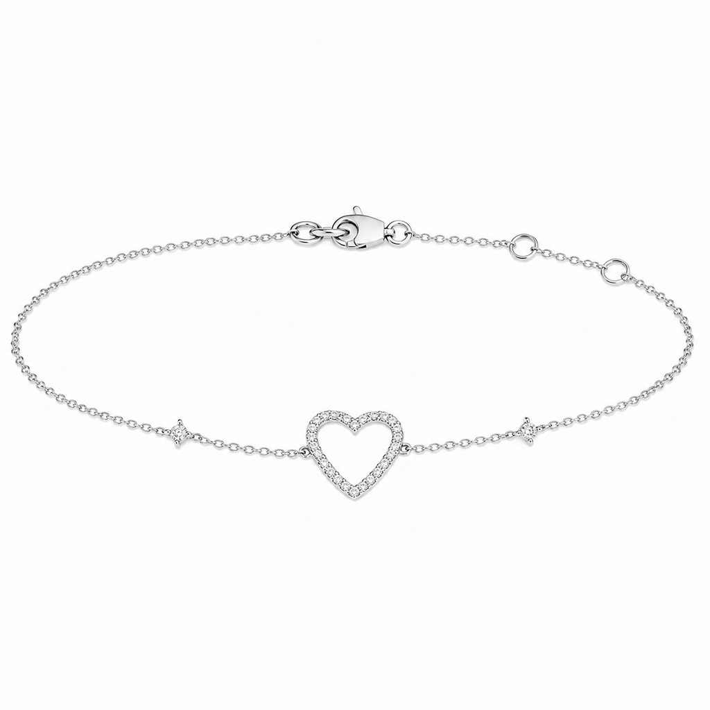 Diamond Heart Bracelet