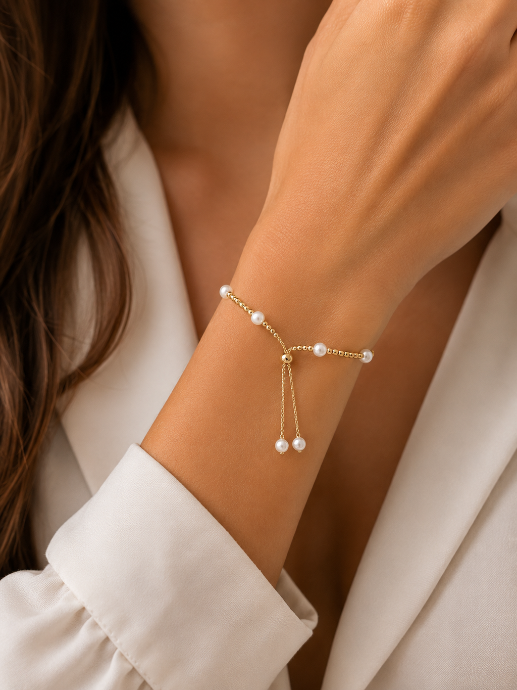 Gold & Pearl Bracelet
