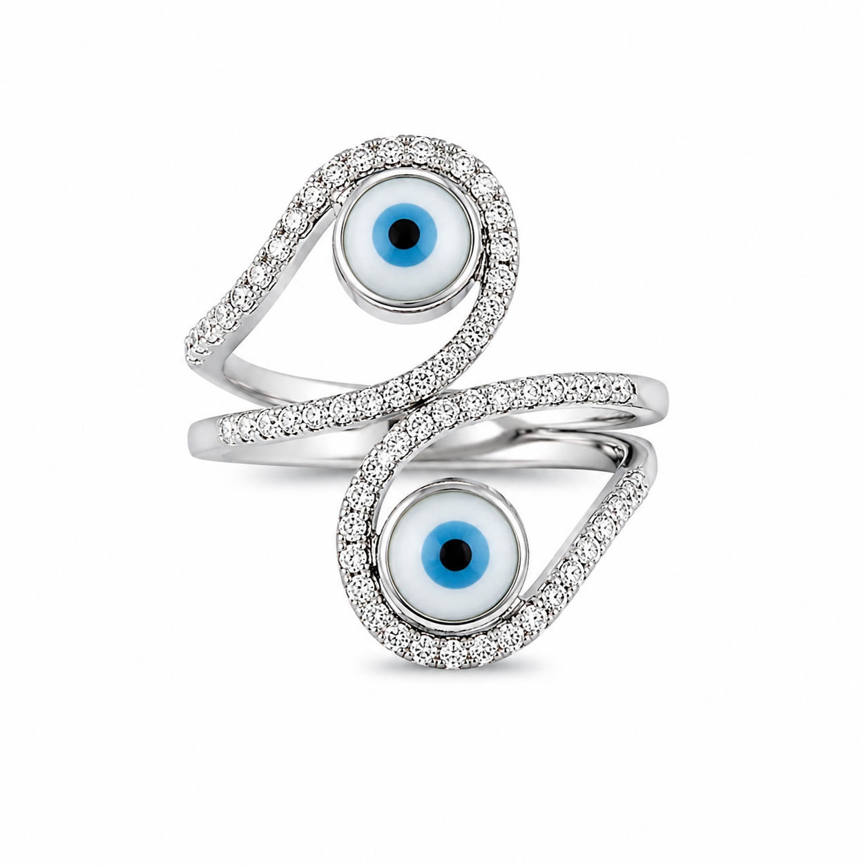 Diamond Evil Eye Wrap Ring