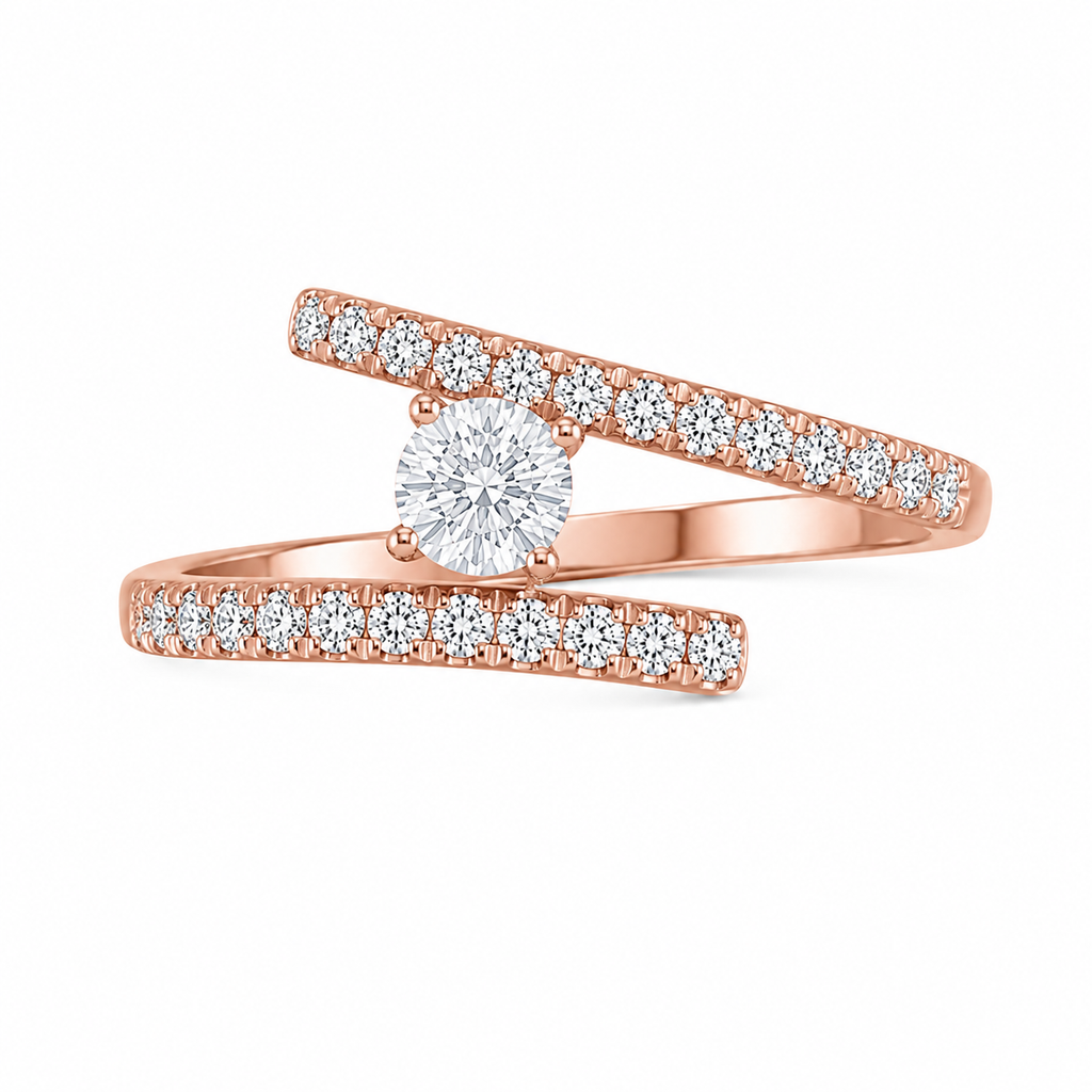 Diamond Bypass Ring